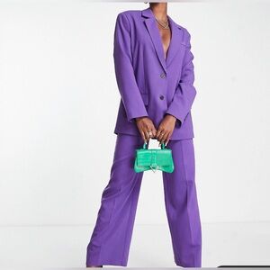 ASOS oversized suit blazer in purple